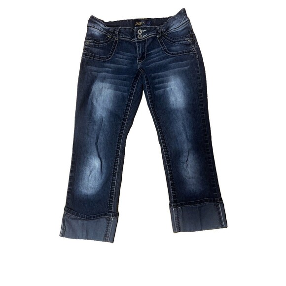 Angels Denim - Vintage Y2k Angels Low Rise Jean Capris Size 9 Streetwear Dark Wash